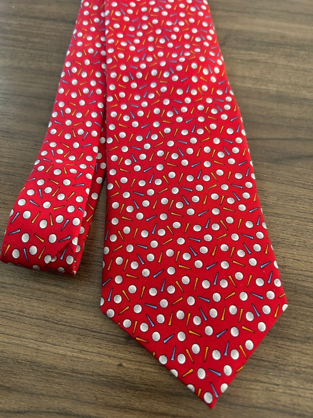 Izod Red Silk Golf Tie